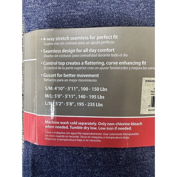 Secret Treasures Womens Leggings Size M/L Control Top Level 3 Blue Shaping Capri - Picture 4 of 4